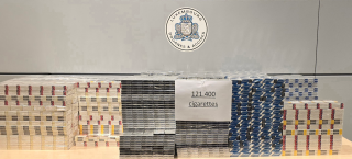 Rekord-Beschlagnahmung von 121.400 Zigaretten